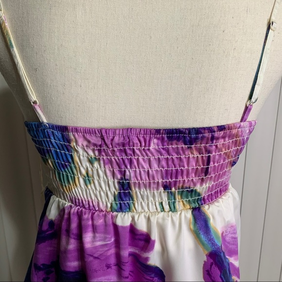 FireLA White Floral Bubble Skirt Mini Dress w/ Bow - Picture 10 of 13